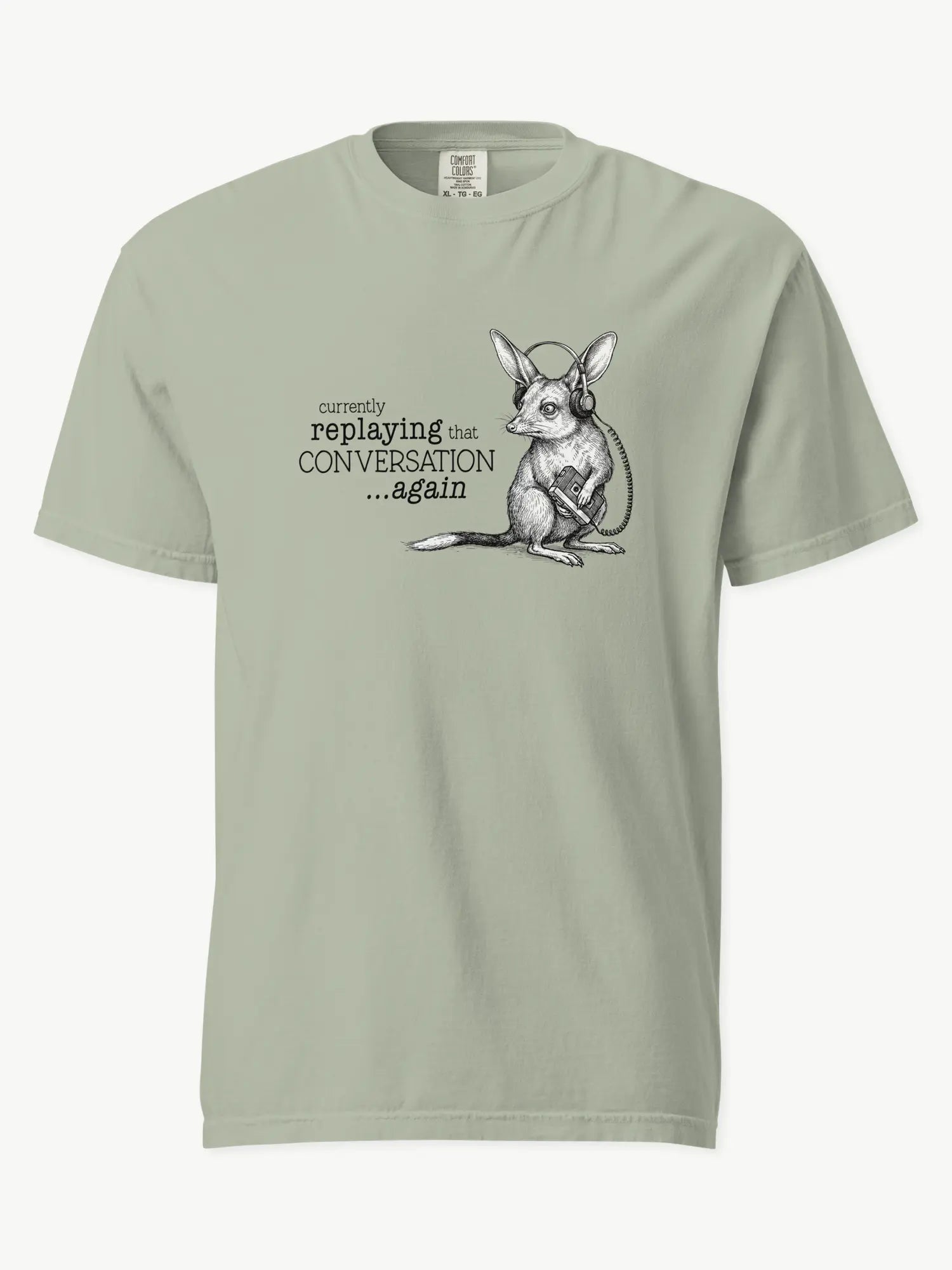 Faffle & Co Bilby on Replay Tee in bay