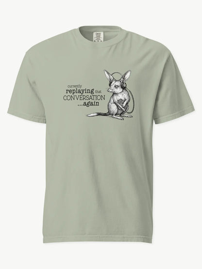Faffle & Co Bilby on Replay Tee in bay