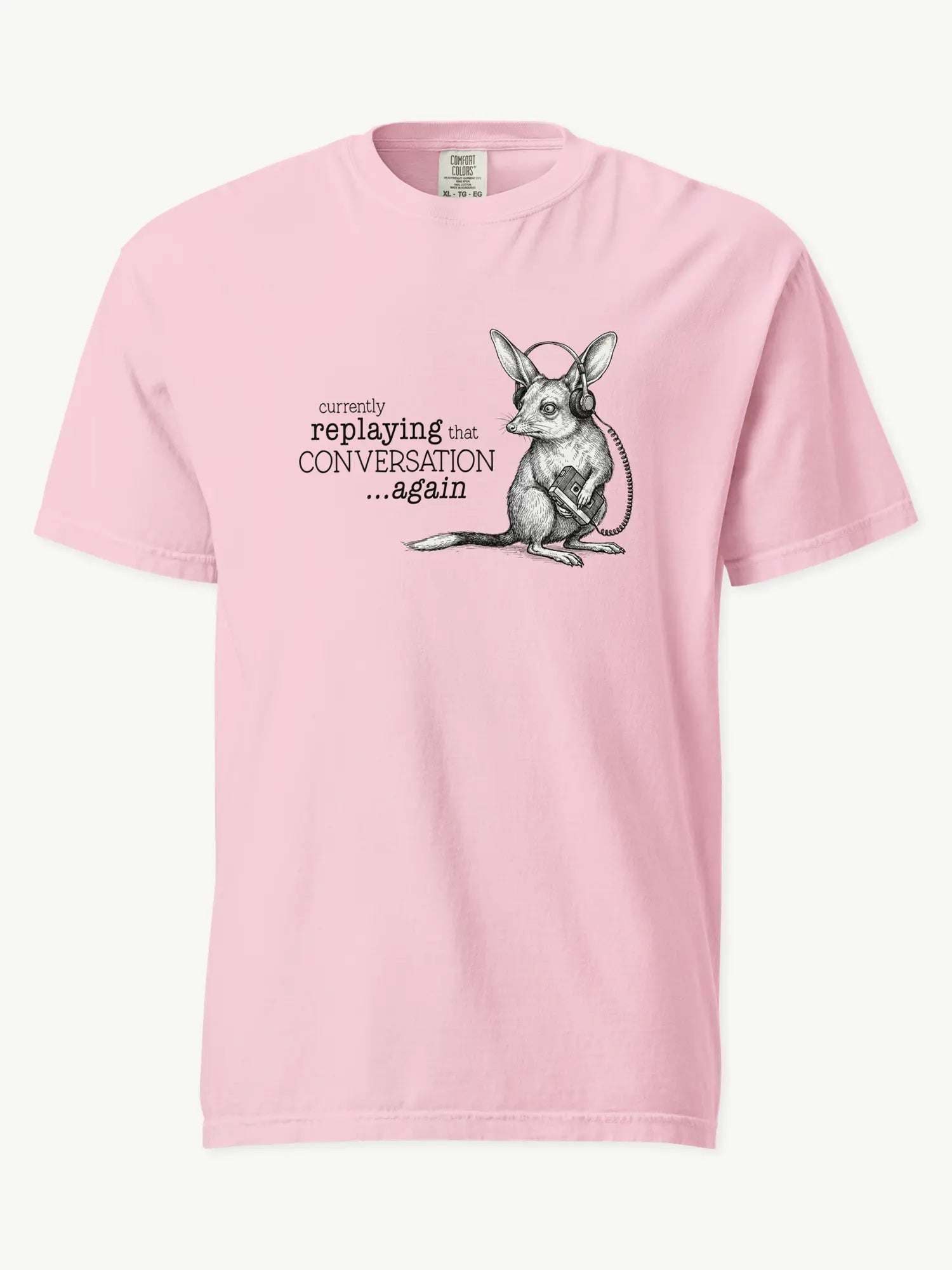 Faffle & Co Bilby on Replay Tee in blossom