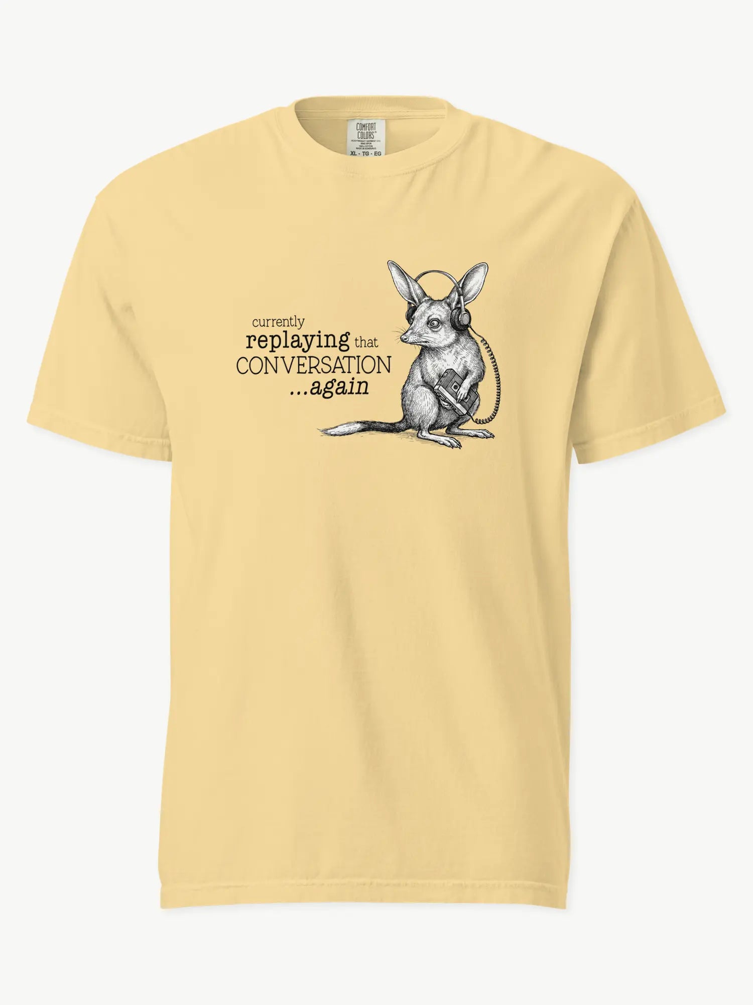 Faffle & Co Bilby on Replay Tee in butter