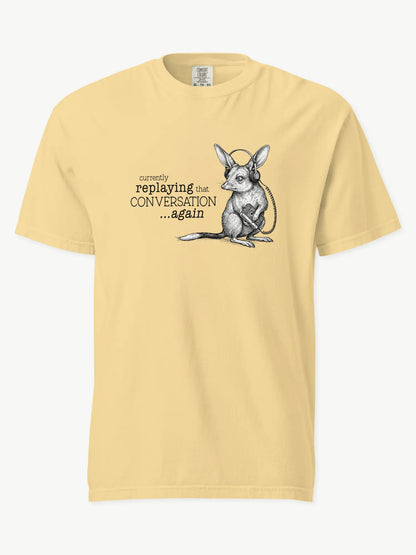 Faffle & Co Bilby on Replay Tee in butter
