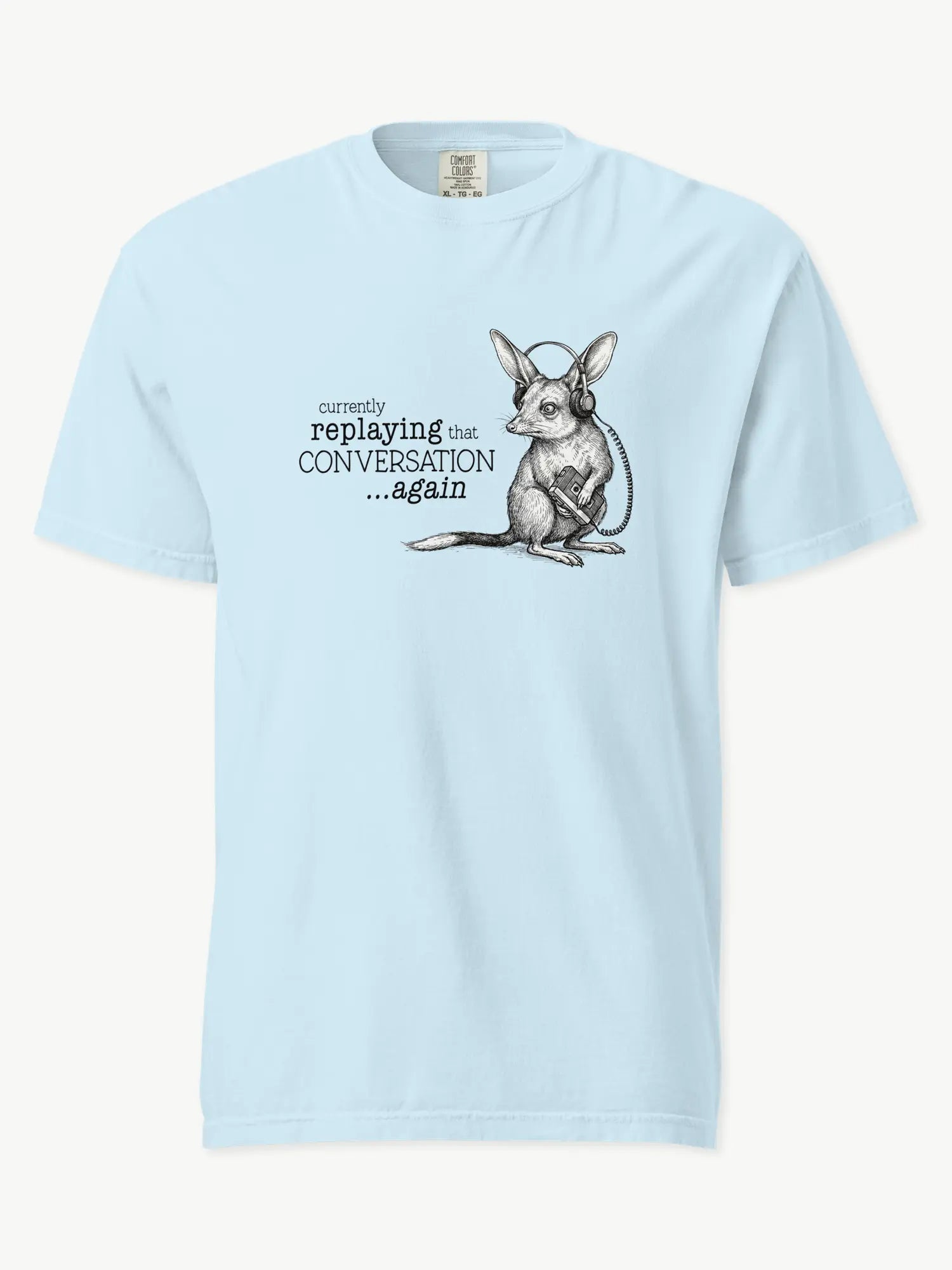 Faffle & Co Bilby on Replay Tee in chambray