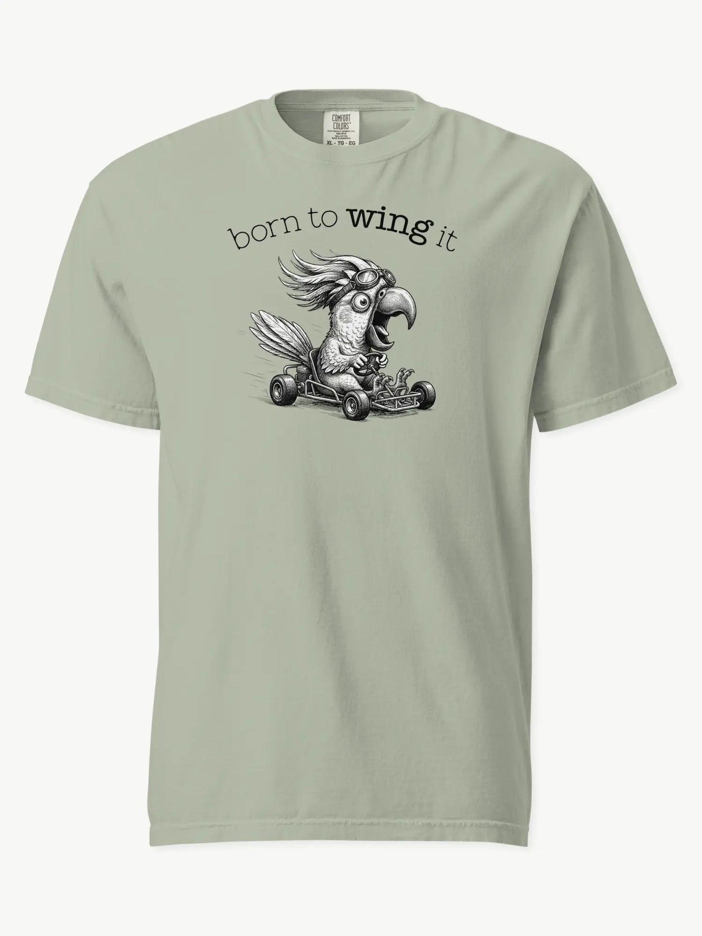 Born to Wing It cockatoo t-shirt in bay