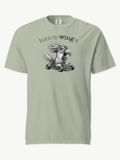 Born to Wing It cockatoo t-shirt in bay