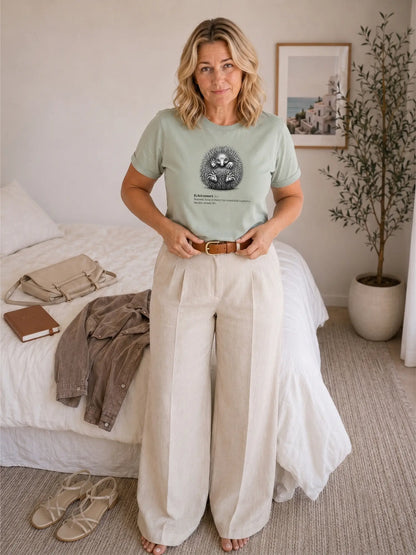 Person wearing The Echitrovert t-shirt in bay