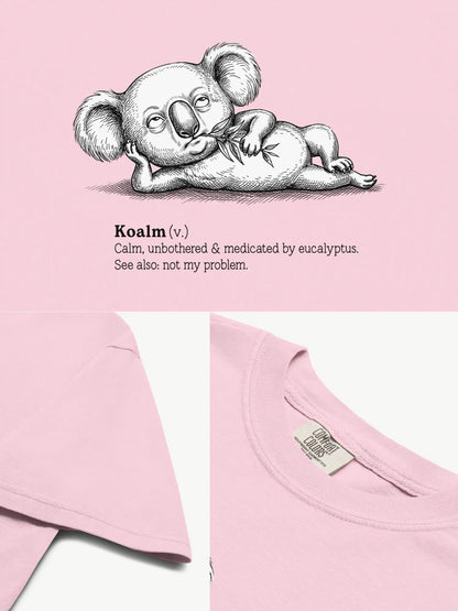 Close-up details of the Faffle & Co Koalm Tee in blossom