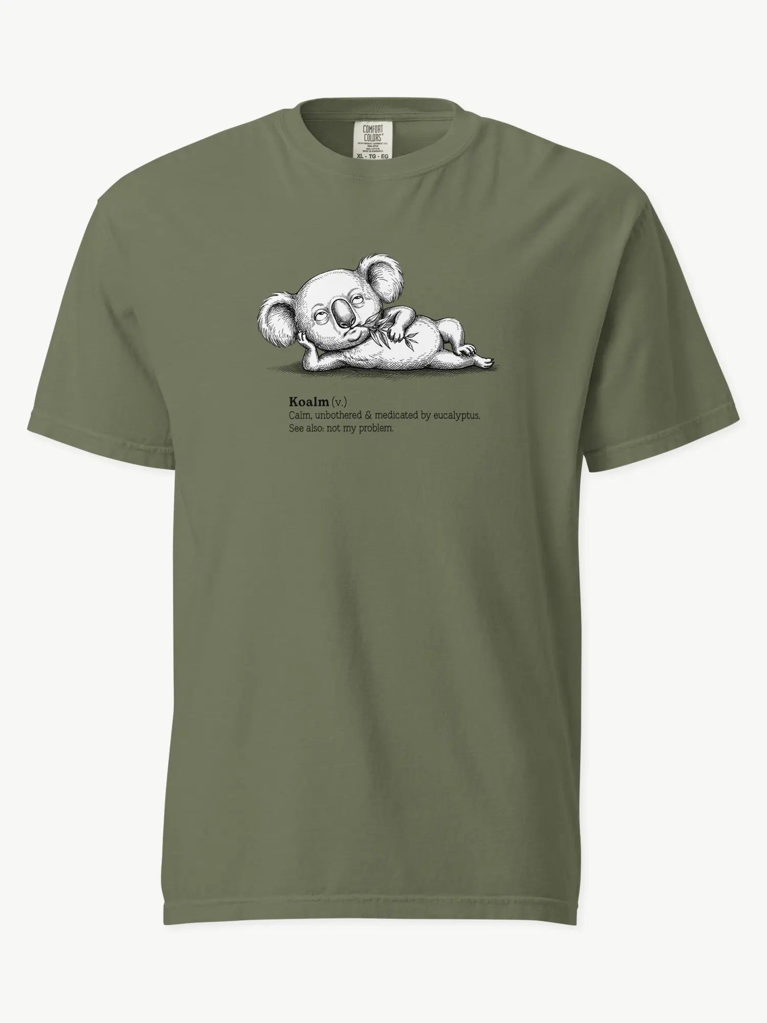 Faffle & Co Koalm Tee in moss