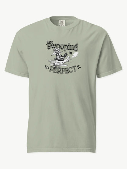 Just Swooping In magpie t-shirt in bay