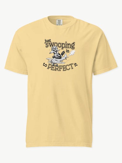 Just Swooping In magpie t-shirt in butter