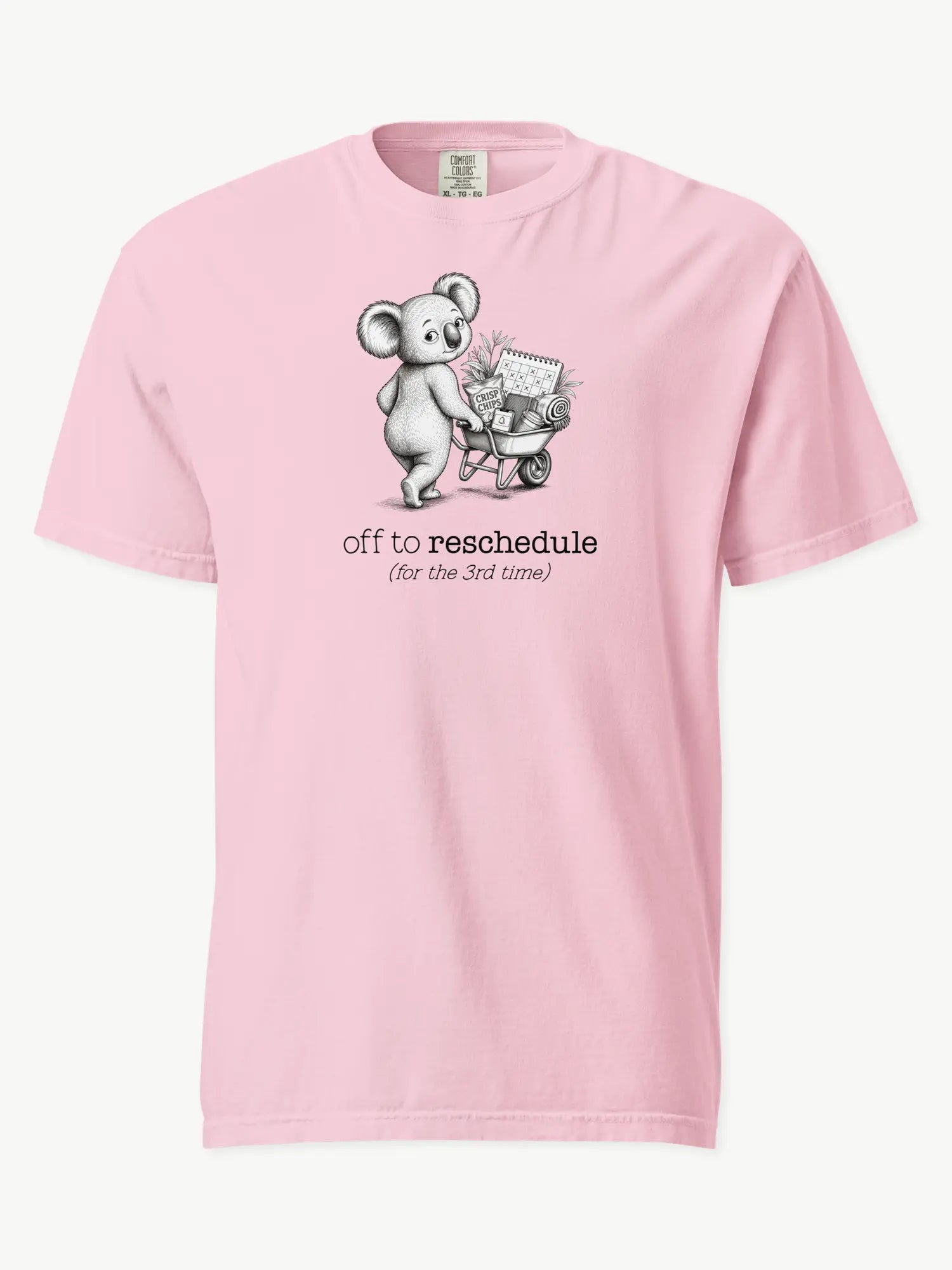 Off to Reschedule koala t-shirt in blossom