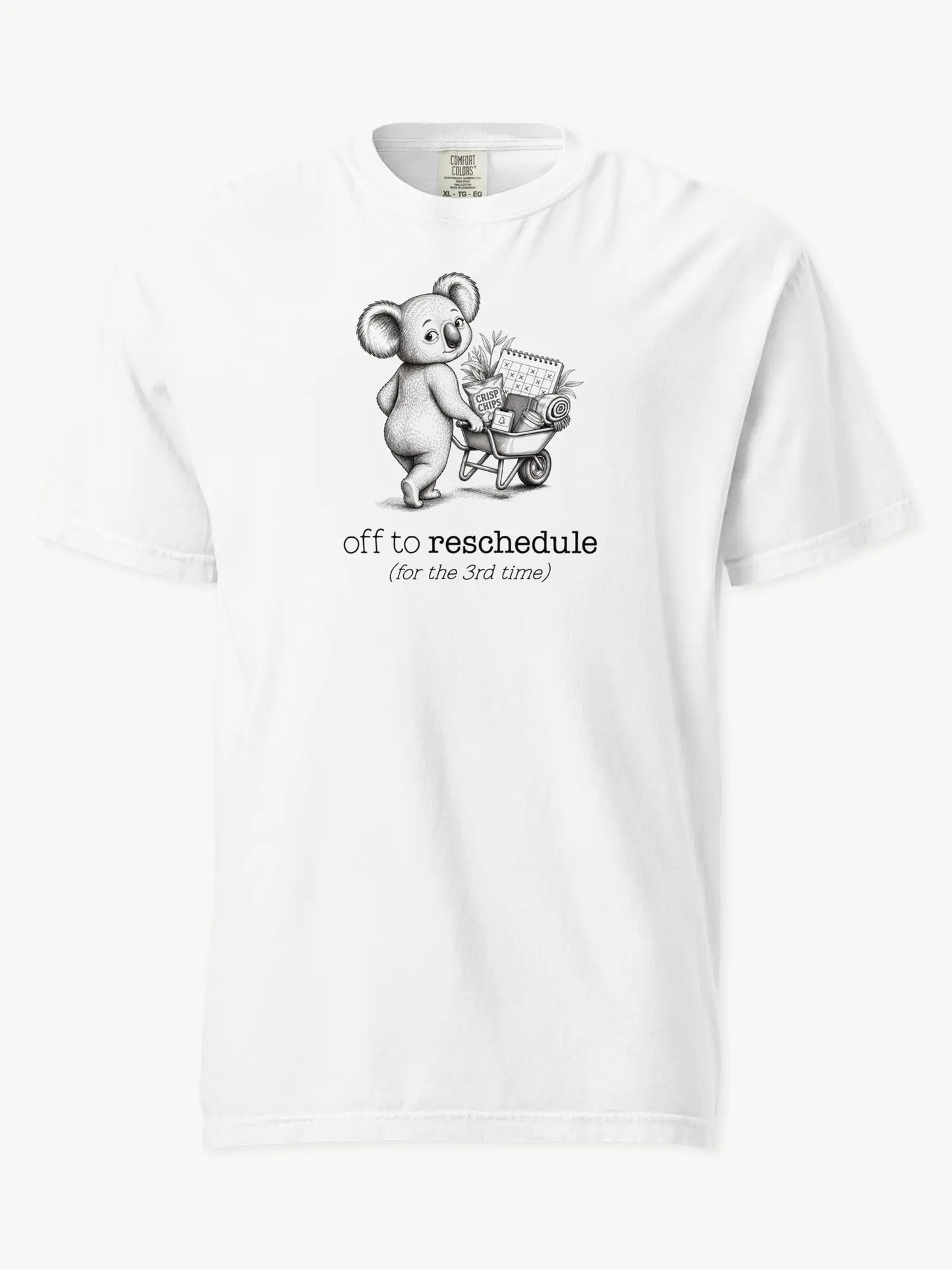 Off to Reschedule koala t-shirt in white