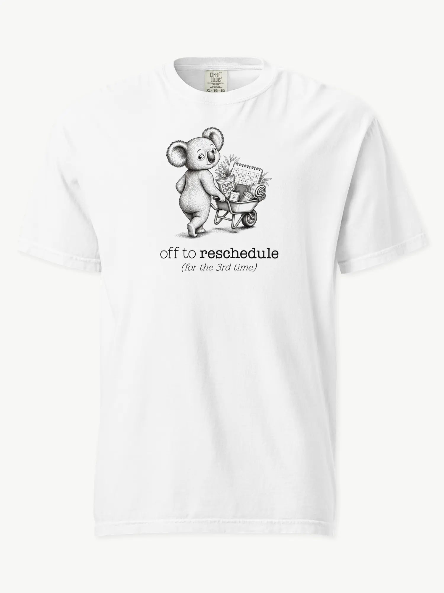 Off to Reschedule koala t-shirt in white