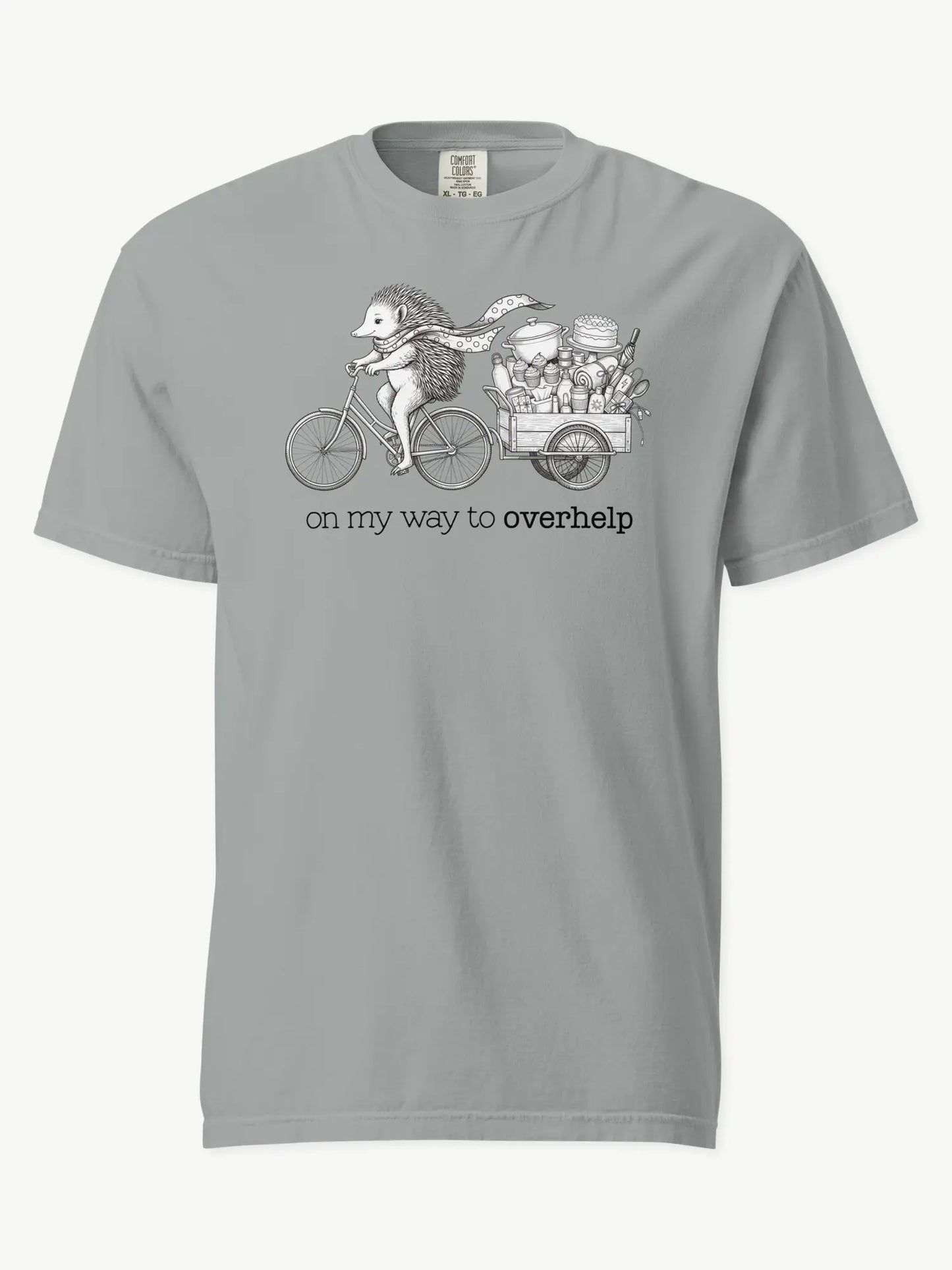Over-helping Echidna Tee in granite