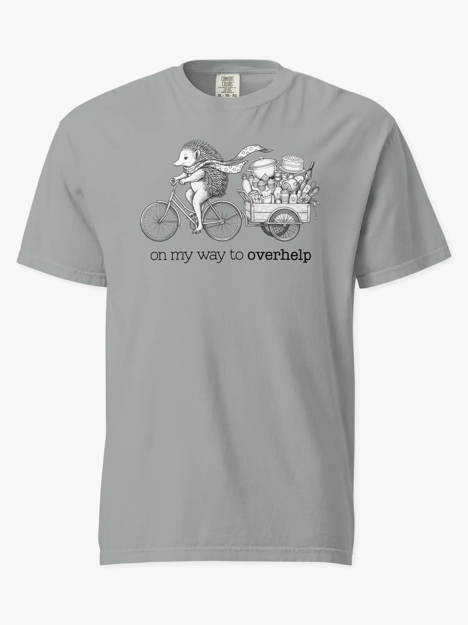 Over-helping Echidna Tee in granite