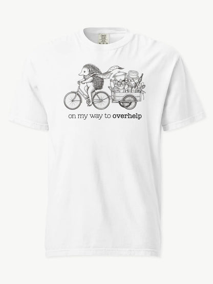Over-helping Echidna Tee in white