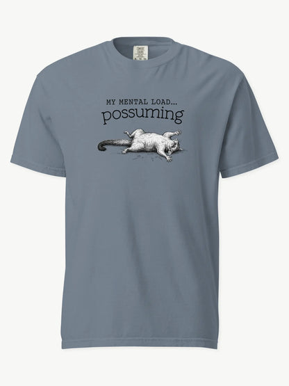 Faffle & Co Possuming Tee in blue jean