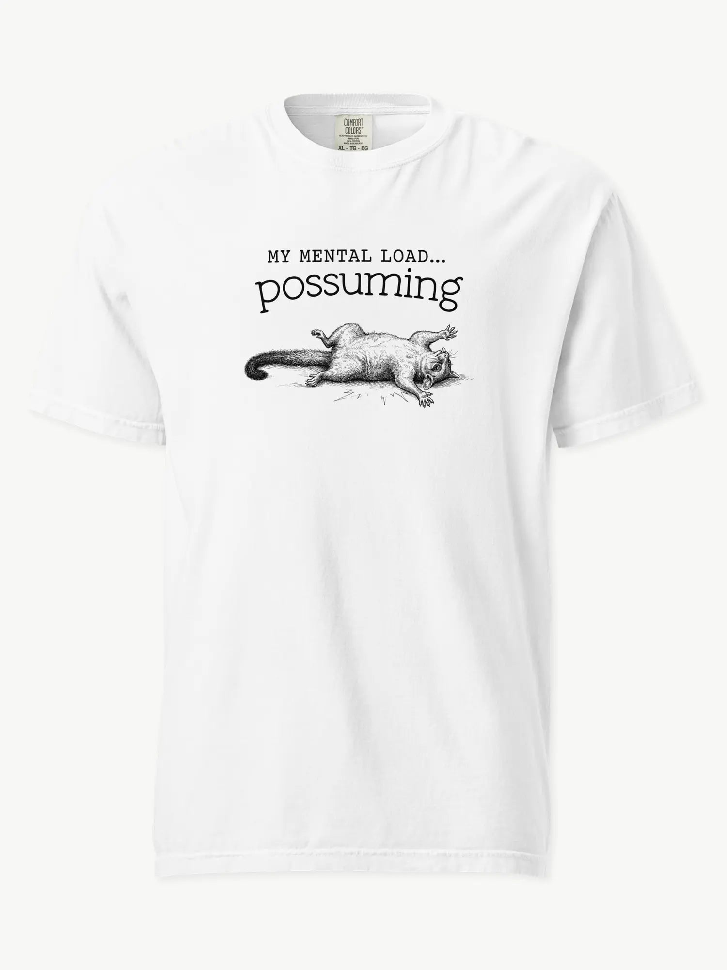 Faffle & Co Possuming Tee in white