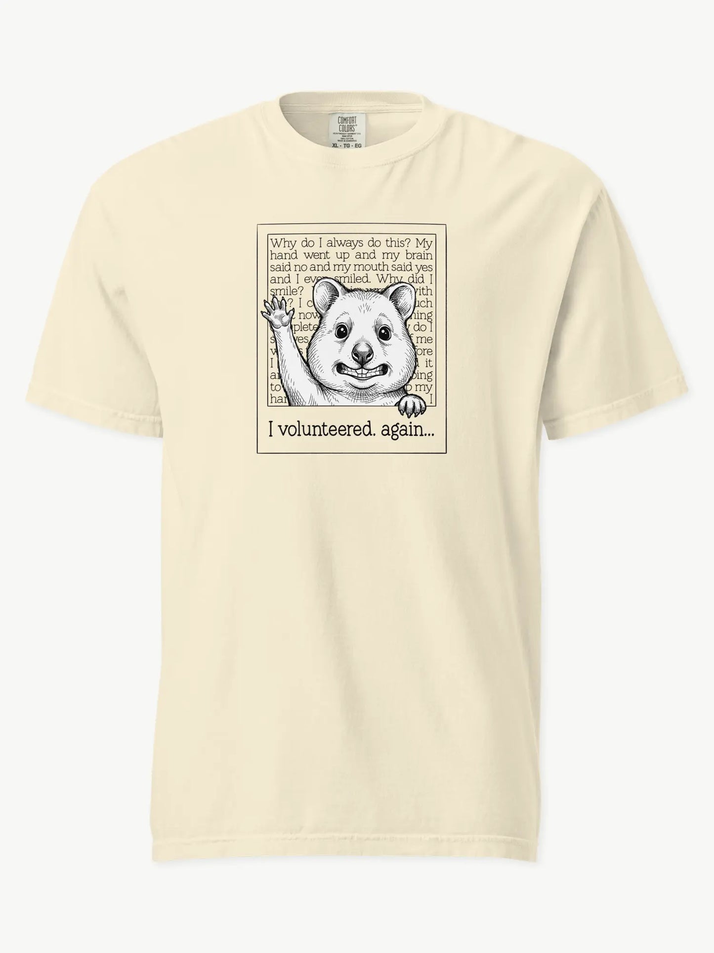 Faffle & Co Quokka Volunteer Tee in ivory