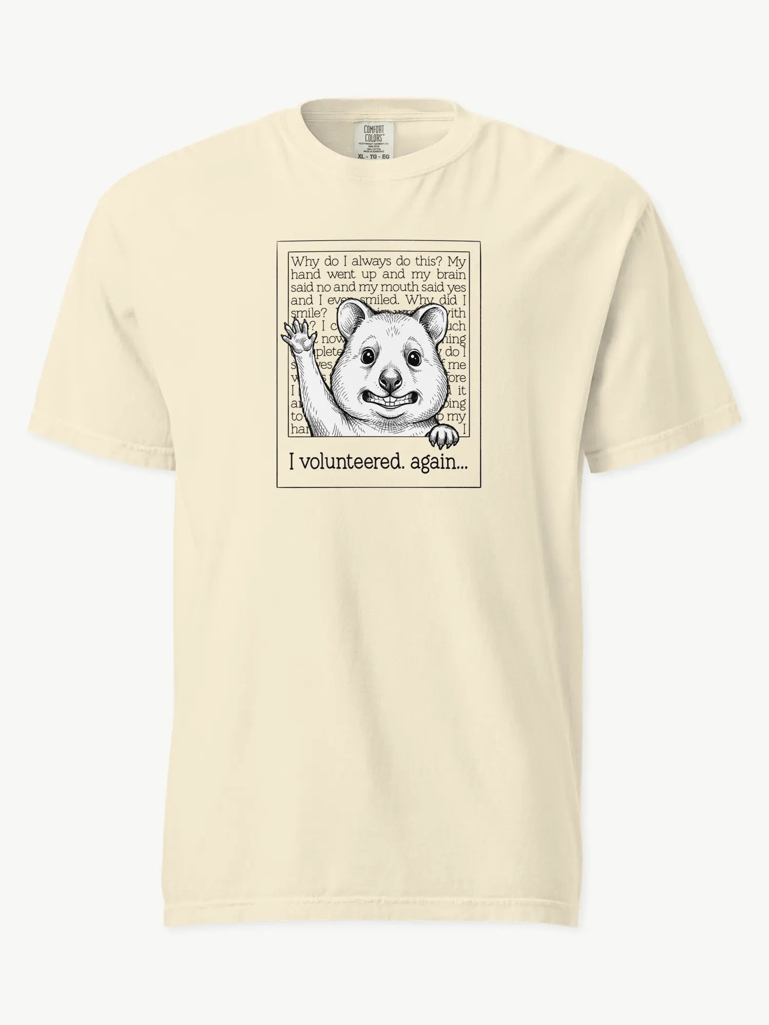 Faffle & Co Quokka Volunteer Tee in ivory