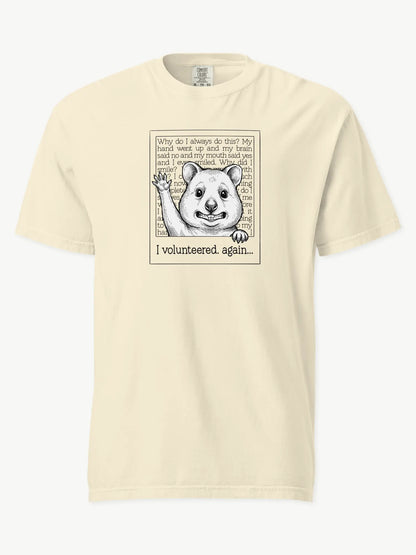 Faffle & Co Quokka Volunteer Tee in ivory