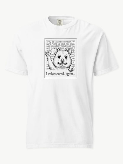 Faffle & Co Quokka Volunteer Tee in white