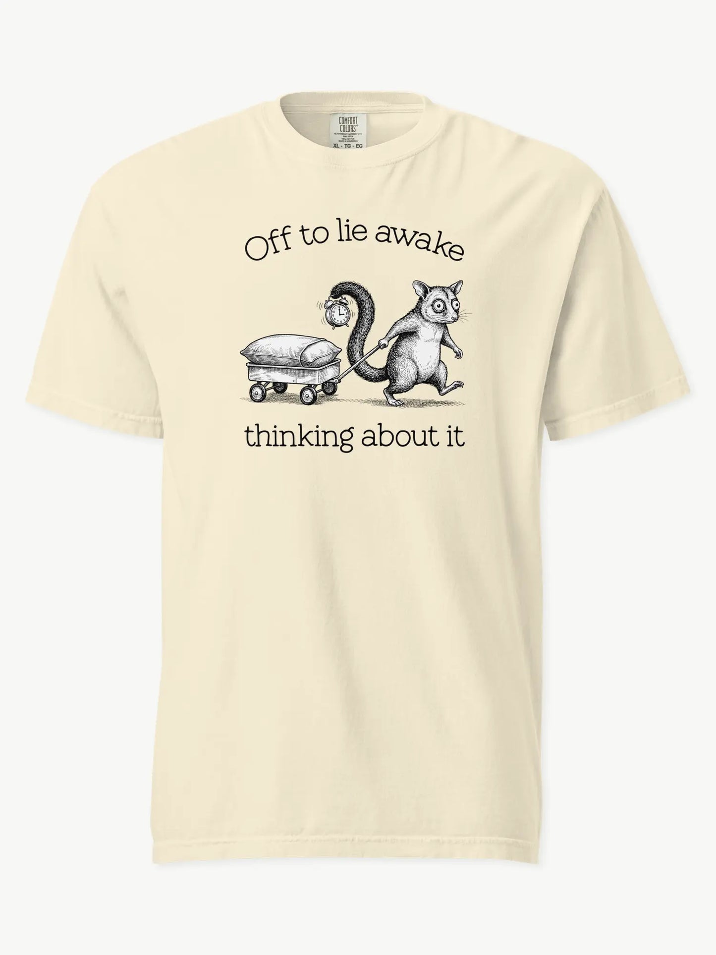 Faffle & Co Sleepless Possum Tee in ivory