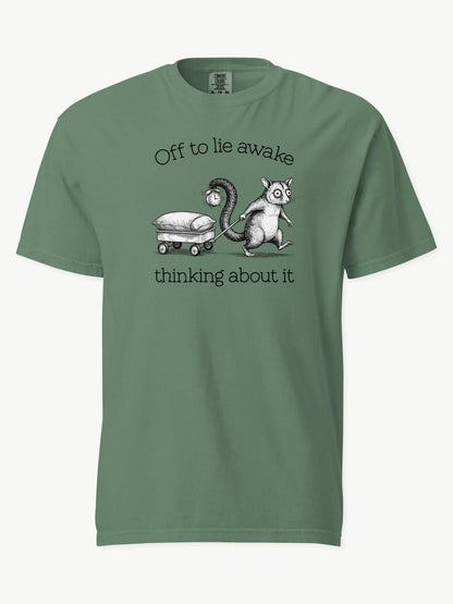 Faffle & Co Sleepless Possum Tee in light green