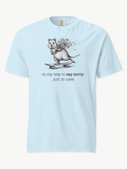 The Sorry Quokka t-shirt in chambray