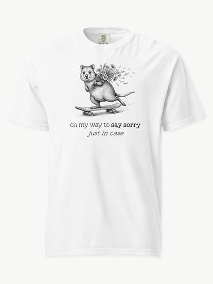 The Sorry Quokka t-shirt in white