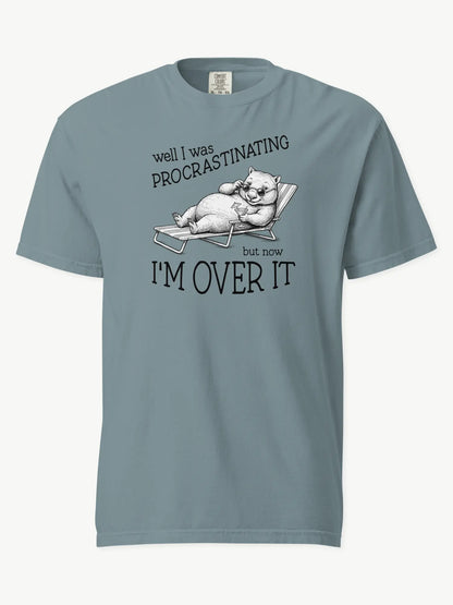 Faffle & Co Wombat Procrastinator Tee in ice blue