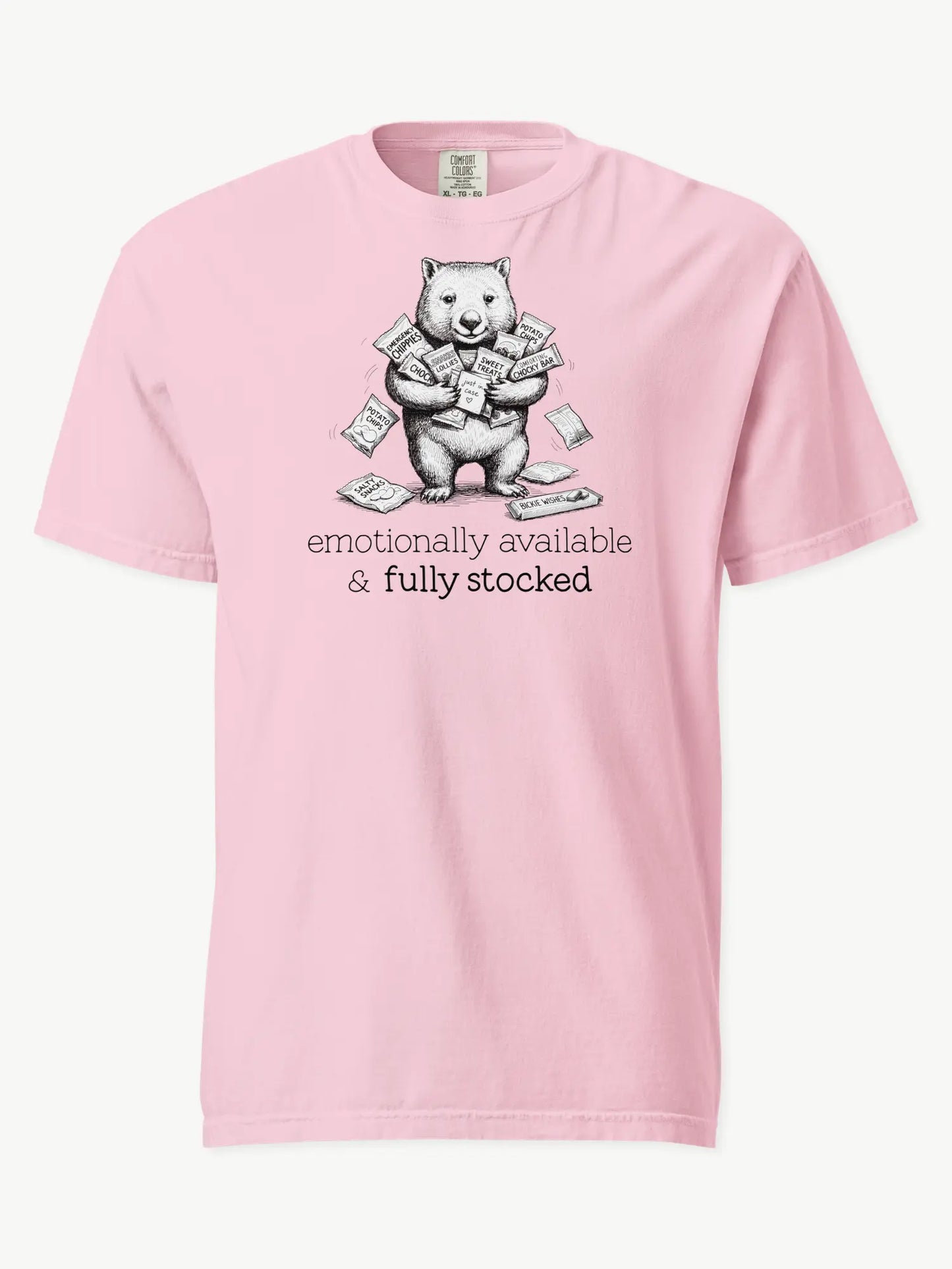 Snack Support Wombat t-shirt in blossom