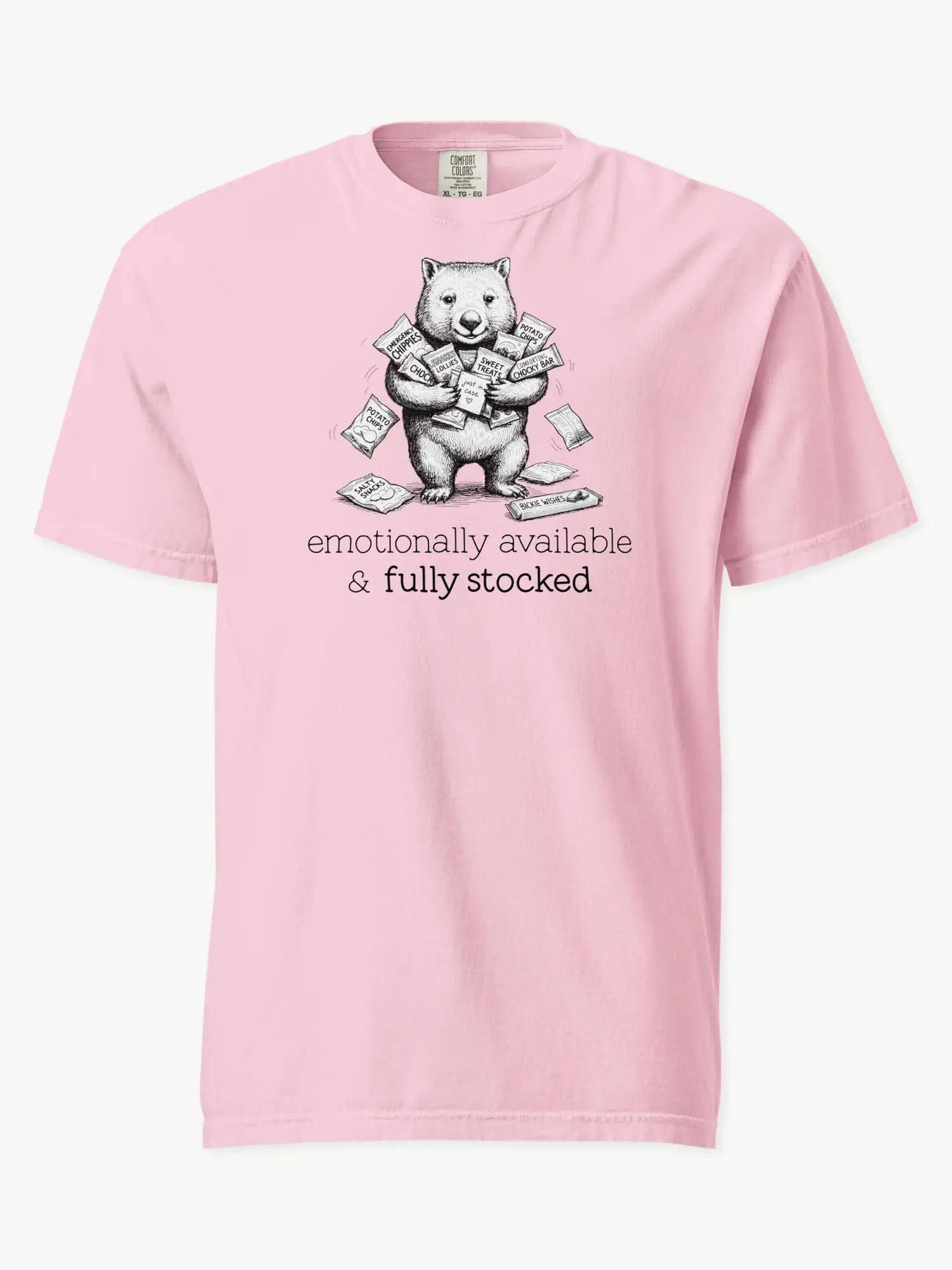 Snack Support Wombat t-shirt in blossom