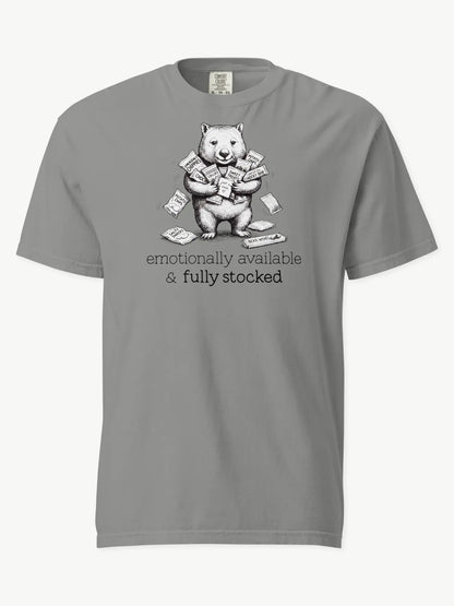 Snack Support Wombat t-shirt in grey