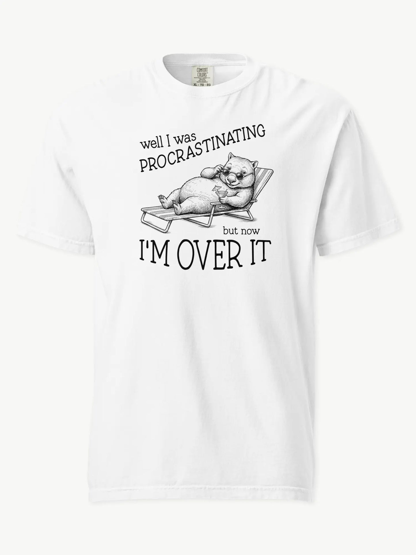 Faffle & Co Wombat Procrastinator Tee in white